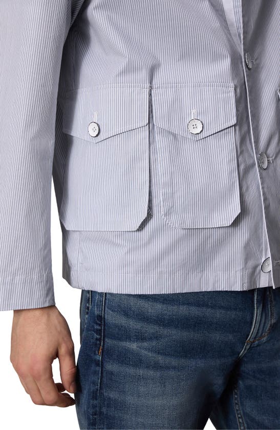 Shop Rag & Bone Cade Stripe Stretch Poplin Jacket In Blustripe