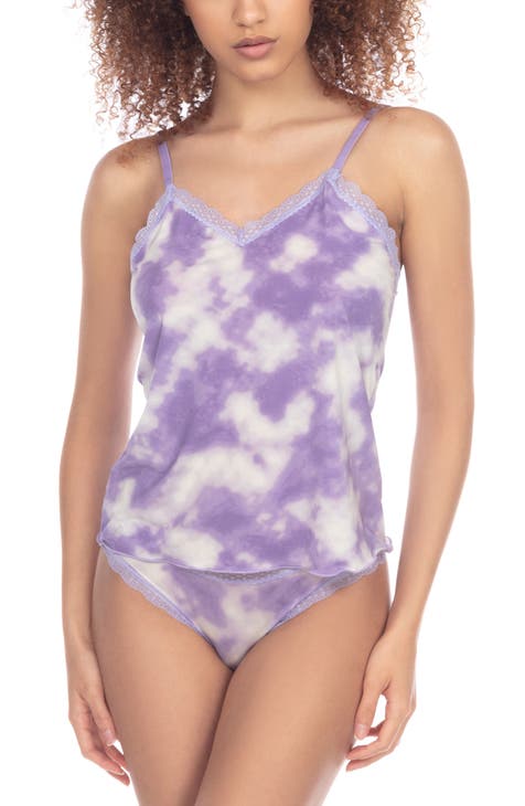 Adorable Sheer Camisole in Light Purple featuring Floral Lacing – dokidoki  vintage