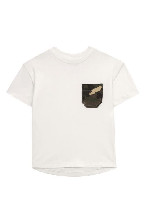 DL1961 Kids' Cotton Jersey Pocket T-Shirt White Camouflaged at Nordstrom