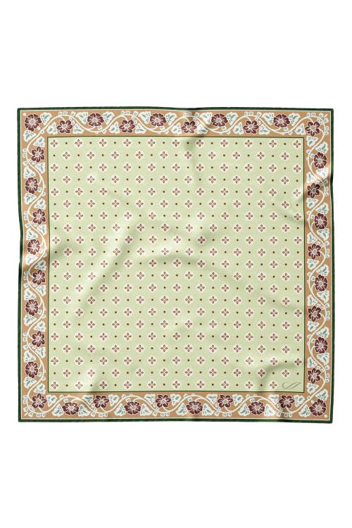 Elizabetta Ducati - Hand Rolled Silk Neckerchief In Green