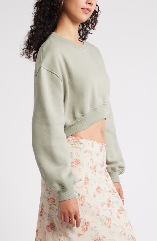 Shop Bp. Crop Sweatshirt In Green Halo