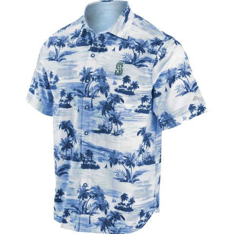 Tampa Bay Rays Tommy Bahama Sport Tiki Luau Button-Up Shirt - Navy