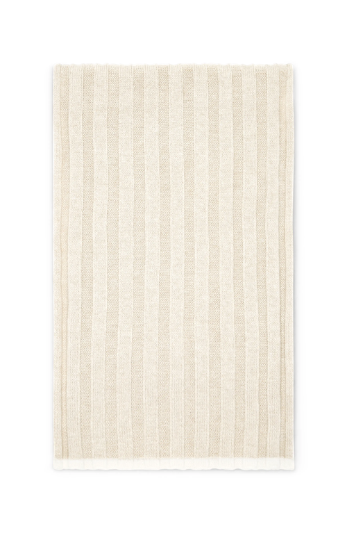 Shop Brunello Cucinelli Cashmere Rib Knit Scarf In Hazelnut