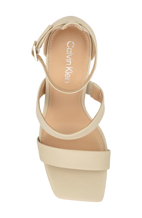 Shop Calvin Klein Sheryl Ankle Strap Sandal In Ivory