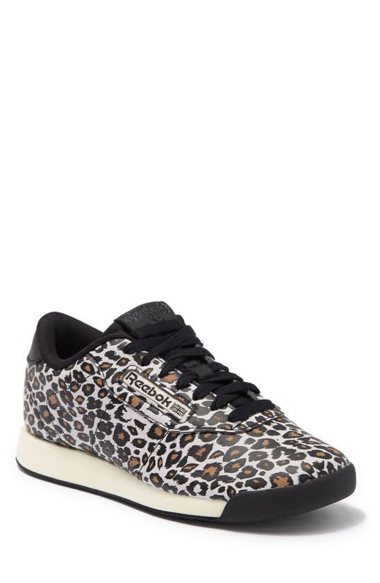 Reebok Princess Leopard Print Sneaker In Stucco/ Chalk/ Cblack | ModeSens