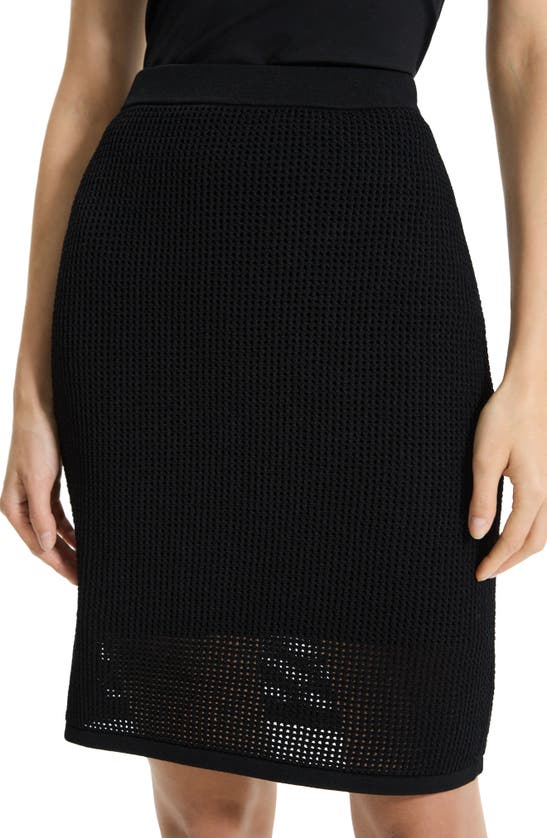 Shop Theory Pointelle Stitch Skirt In Black