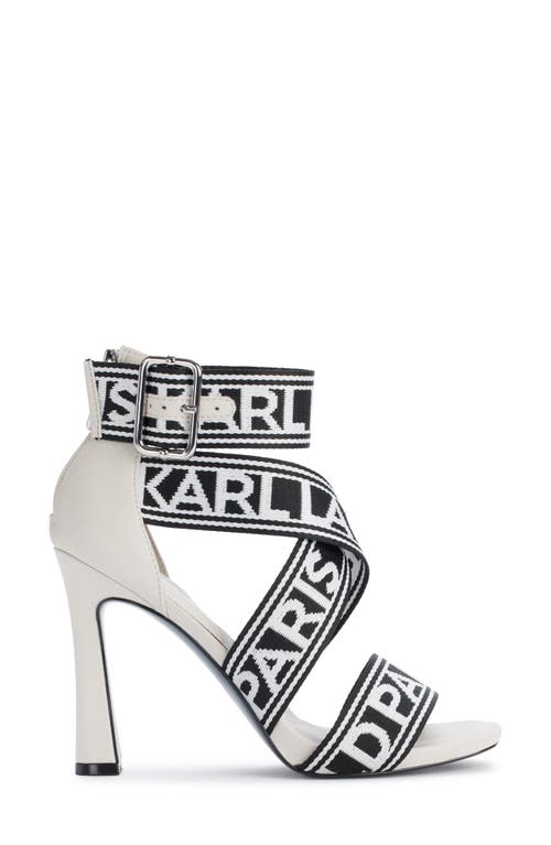 Shop Karl Lagerfeld Paris Careliz Sandal In Soft White