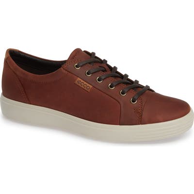 Ecco Soft Vii Lace-Up Sneaker, Brown