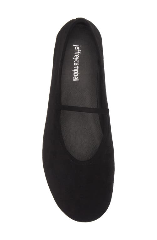 Shop Jeffrey Campbell Dancerina Mary Jane Ballet Flat In Black Suede