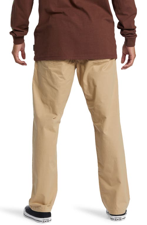 Shop Quiksilver Dna Beach Organic Cotton Twill Pants In Khaki