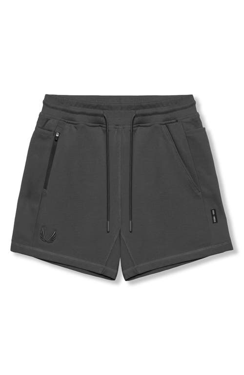 Shop Asrv Tech Terry Sweat Shorts In Space Grey