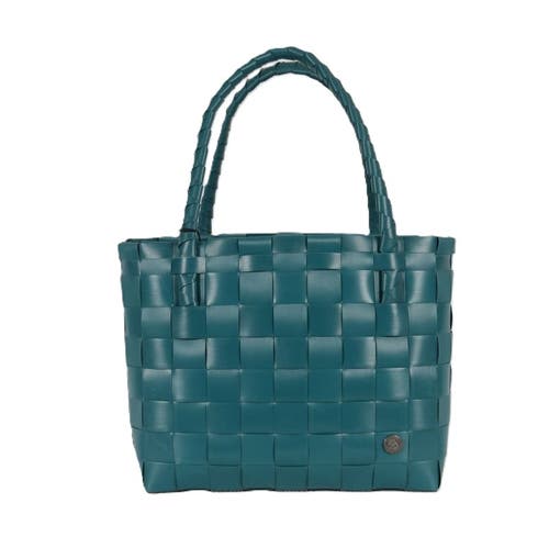 Handed By Paris Recycled Plastic Tote Bag In Peacock Green