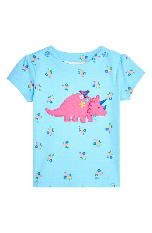 Shop Jojo Maman Bébé Jojo Maman Bebe Dinosaur Appliqué T-shirt & Shorts Set In Duck Egg