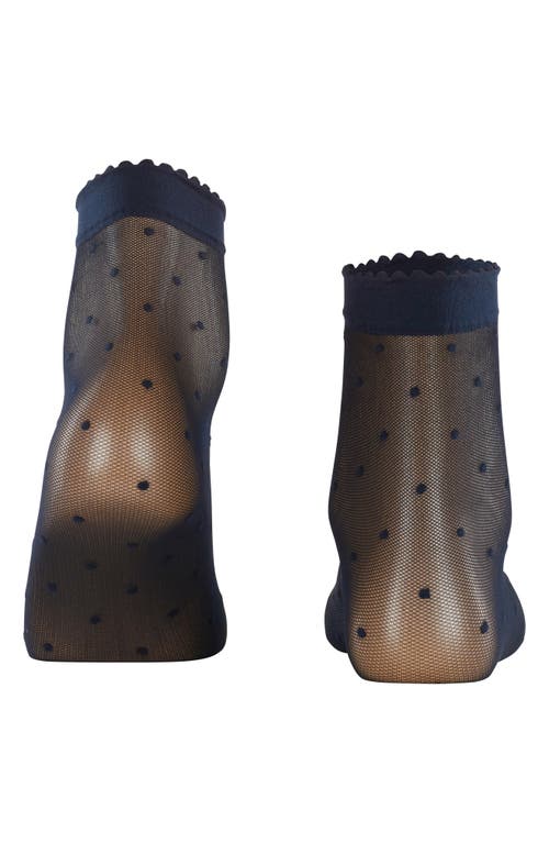 Shop Falke Polka Dot Mesh Crew Socks In Marine