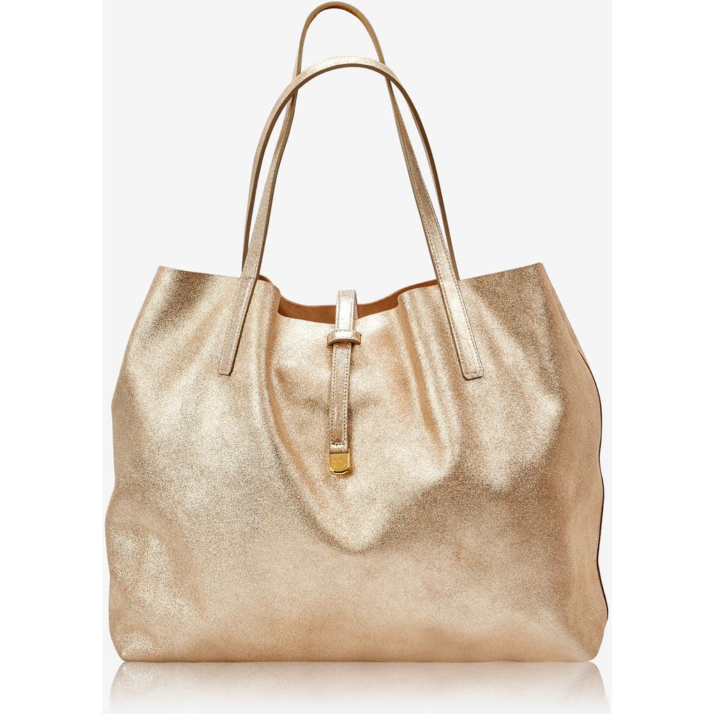 Gigi New York Reversible Luna Tote In Platinum Metallic