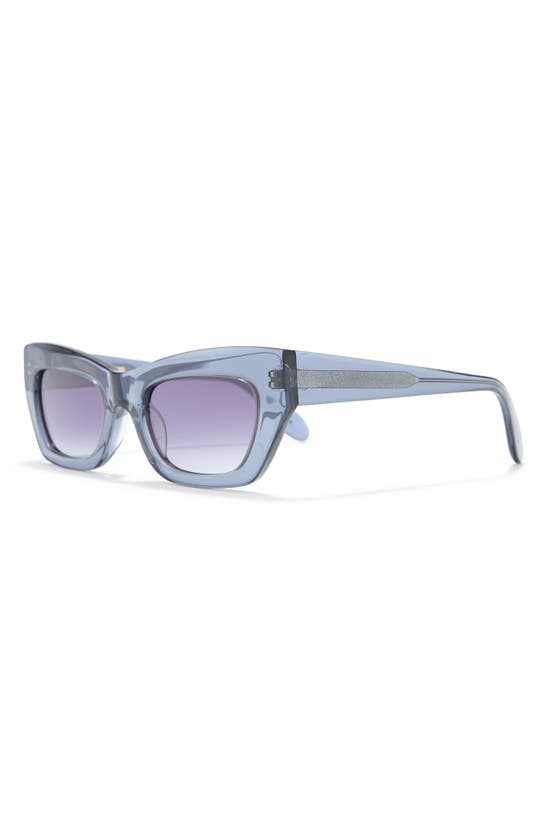 Bcbgmaxazria 57mm Chunky Kitten Sunglasses In Slate Blue