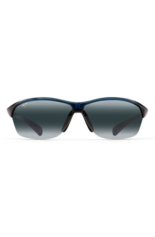 Maui Jim Hot Sands 71mm Polarized Oversize Rectangular Sunglasses in Blue/Neutral at Nordstrom