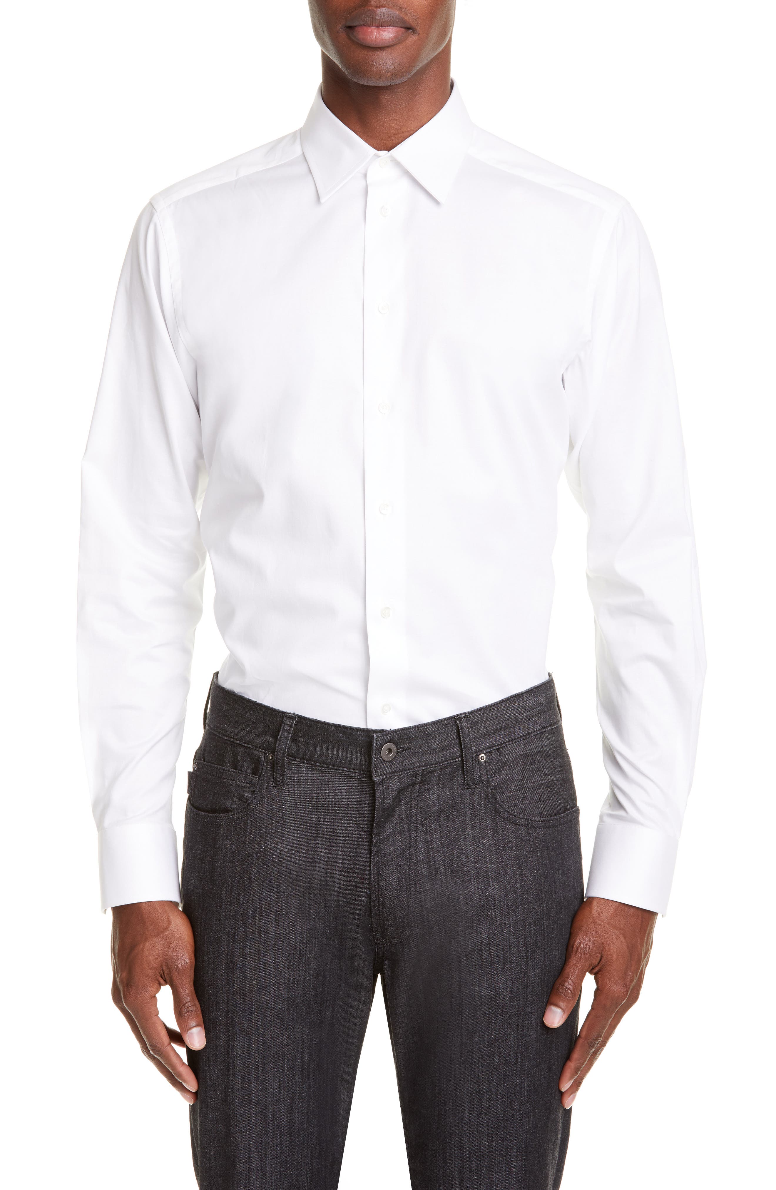 armani black dress shirt