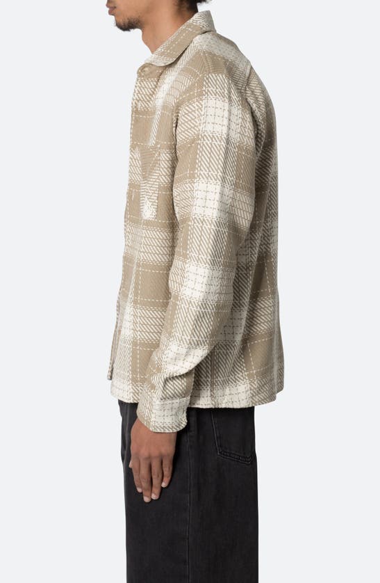 Shop Mnml Plaid Classic Flannel Button-up Shirt In Earth