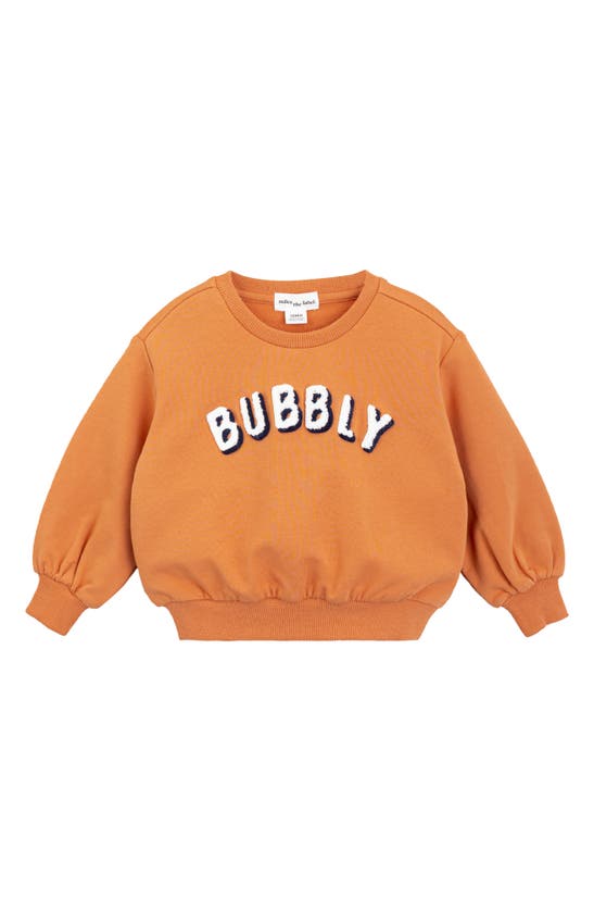 Miles The Label Baby Girl's Bubbly Chenille Sweater In 300 Orange