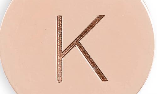 Meshmerise Initial Disc Pendant Necklace In Rose-k