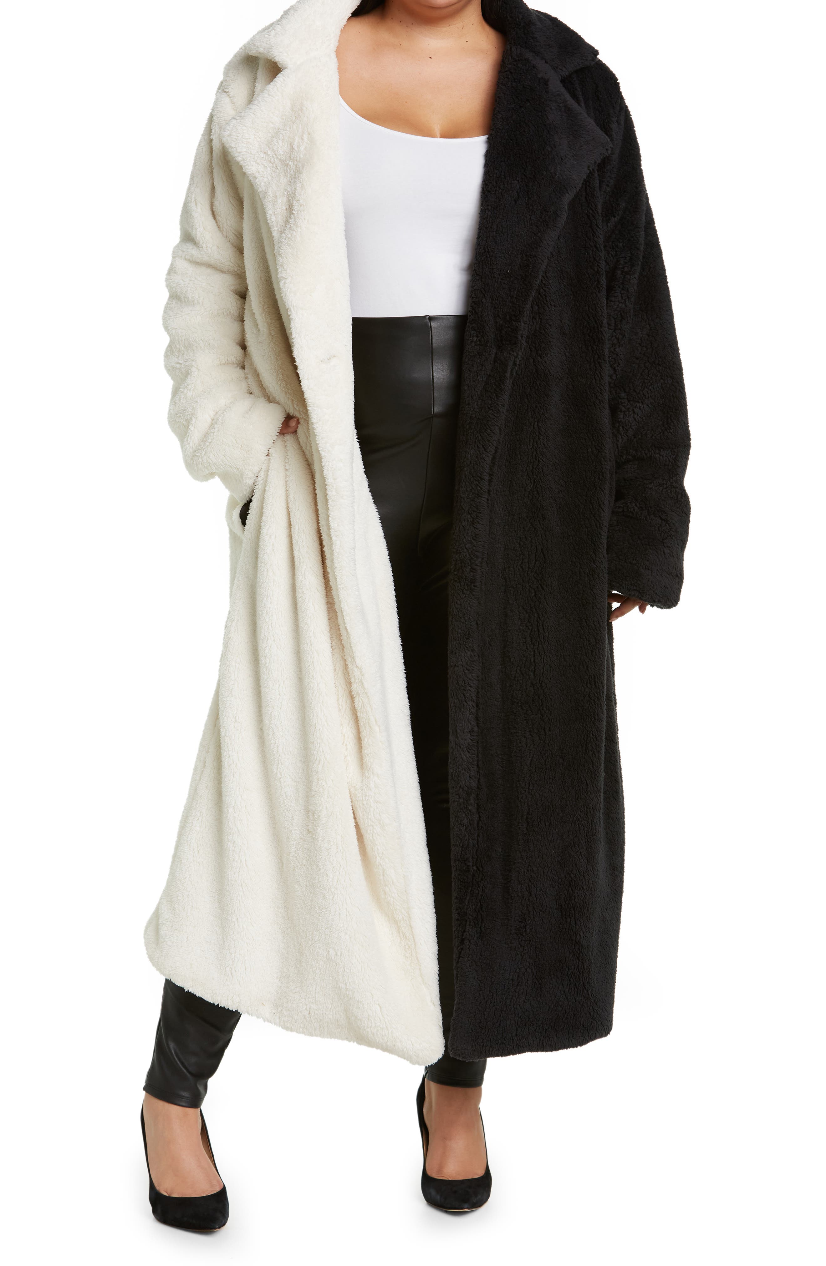 faux fur jacket plus size uk