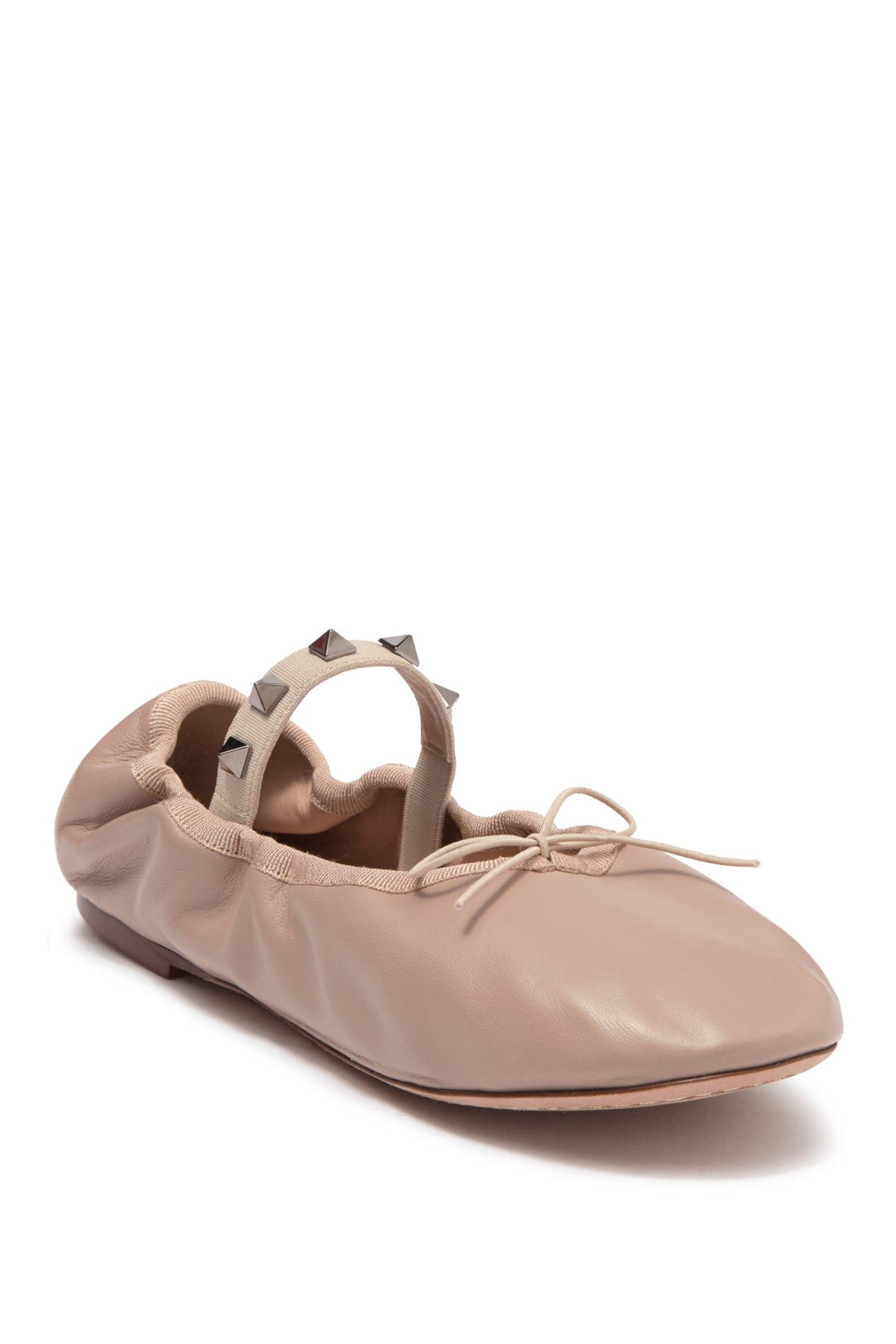 Valentino Leather Ballerina Flat Nordstrom Rack