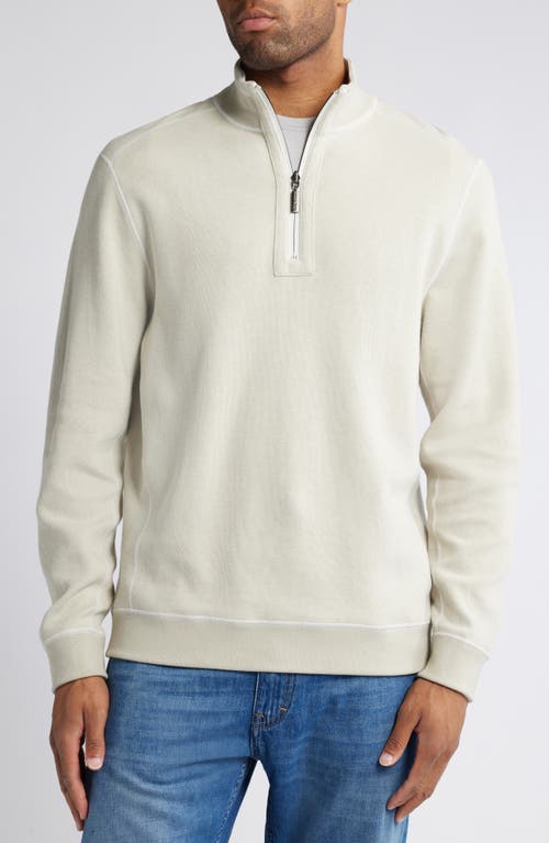 Shop Tommy Bahama New Flip Coast Half Zip Pullover In Lychee Heather