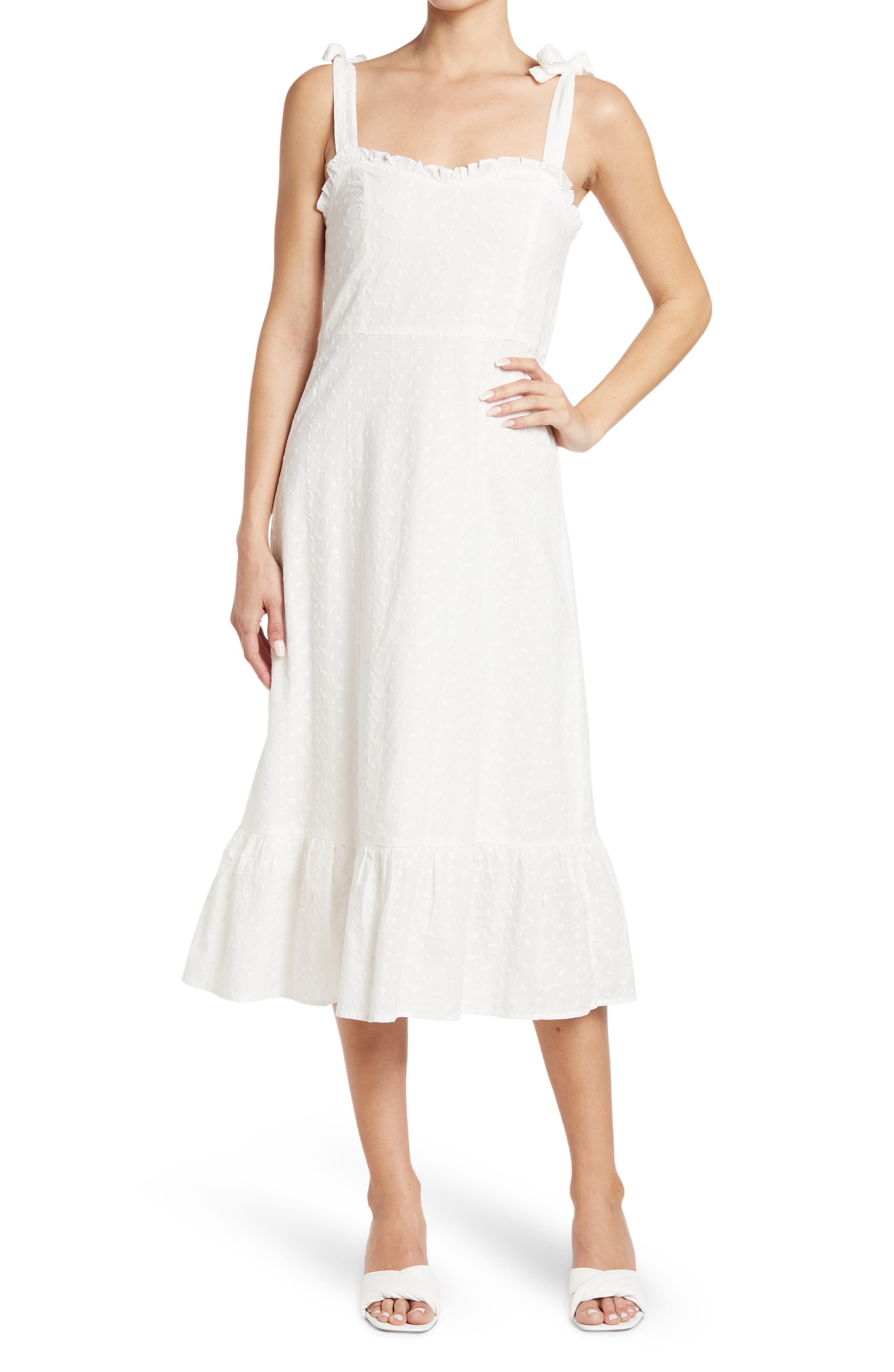 juniors white eyelet dress