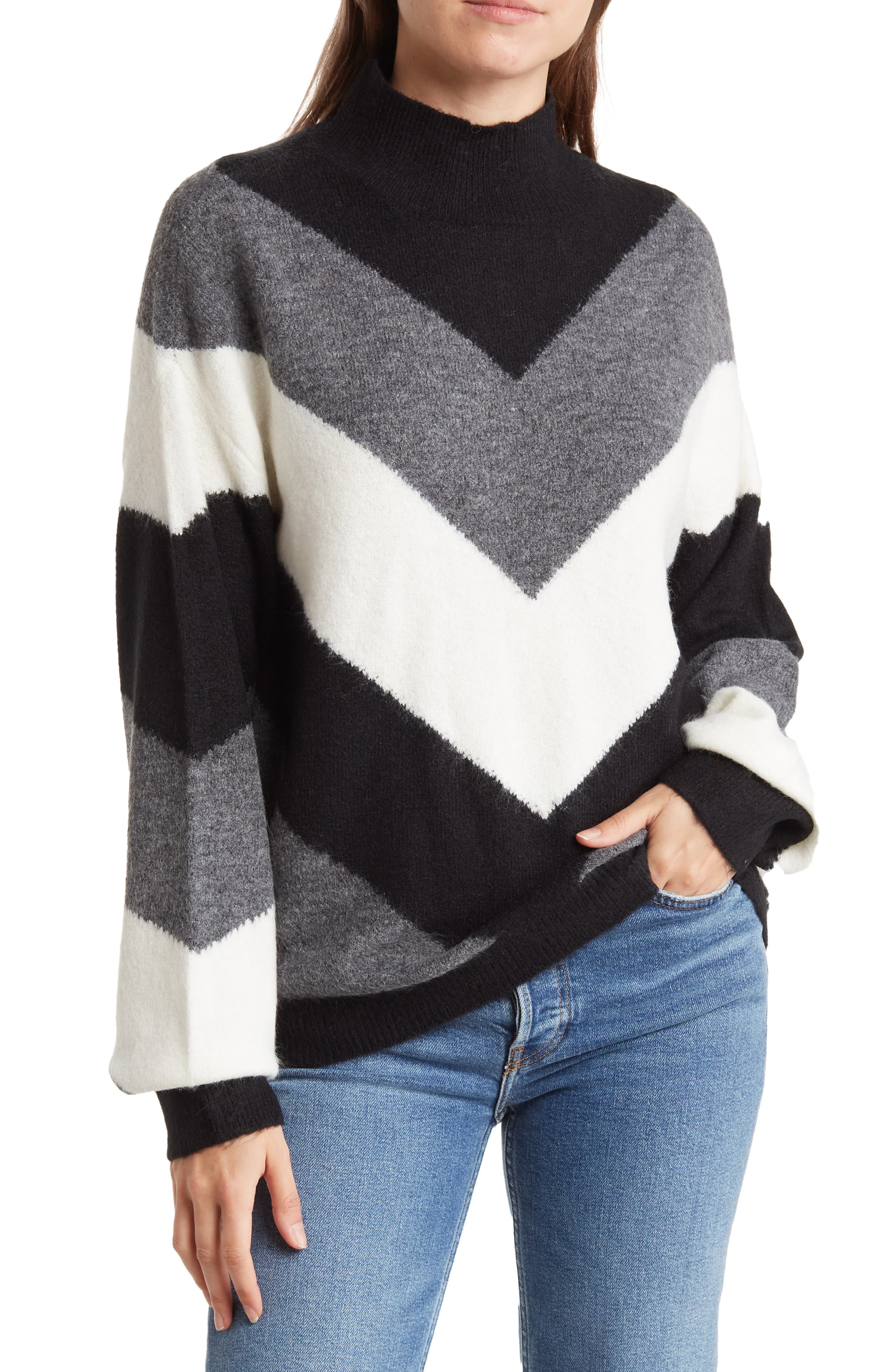 BCBGMAXAZRIA Women's Long Sleeve Sweater With Ruffle Detail - Stretchy Crew Neck Pullover - View #4