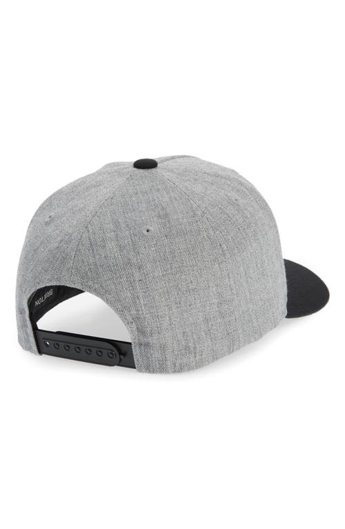 Shop Brixton Crest Snapback Baseball Cap In Heather Grey/black