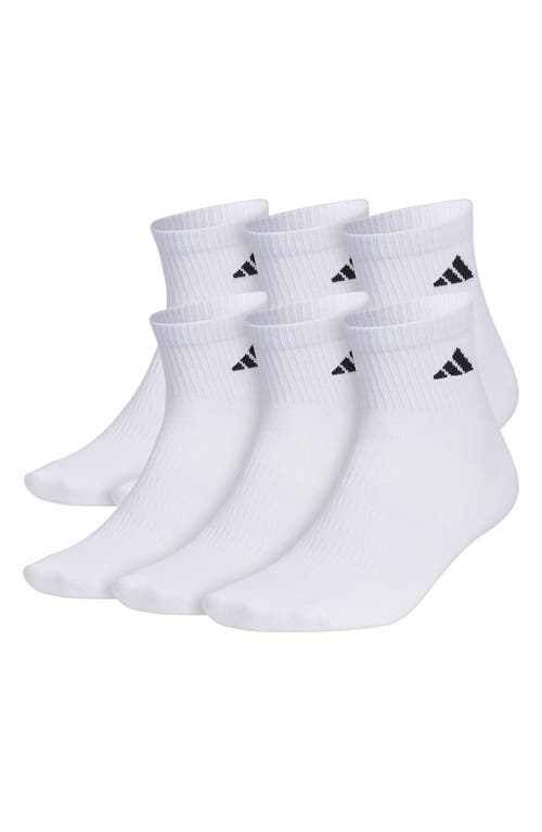 Shop Adidas Originals Adidas 6-pack Superlite Quarter Socks In White/black