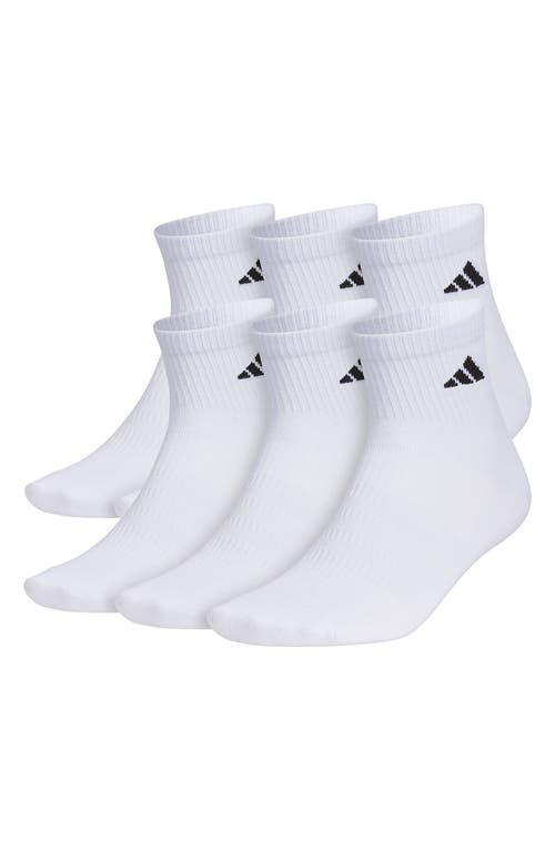 Adidas Originals Adidas 6-pack Superlite Quarter Socks In White/black