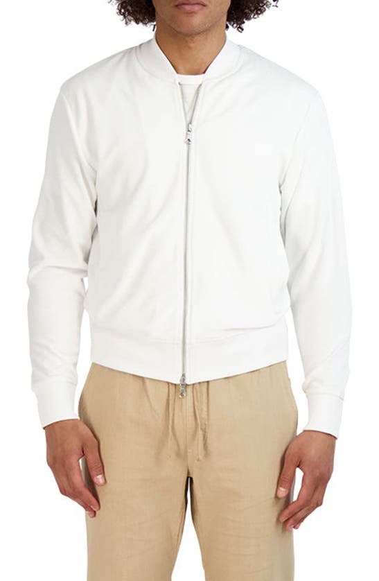 Goodlife Velour Baja Hoodie In White