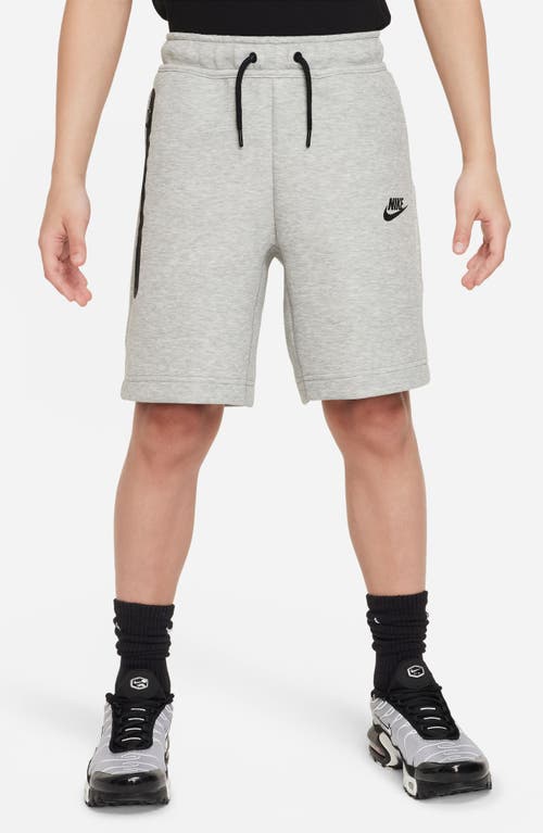 Nike Kids'  Sportswear Tech Fleece Shorts In Dark Grey Heather/black