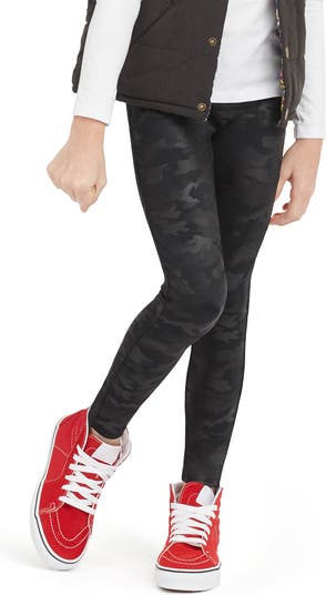 SPANX, Pants & Jumpsuits, Spanx Faux Leather Black Matte Camo Leggings  Size Medium