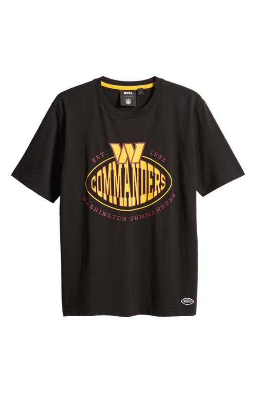 Hugo Boss Boss X Nfl Stretch Cotton Graphic T-shirt In Washington Commanders Black