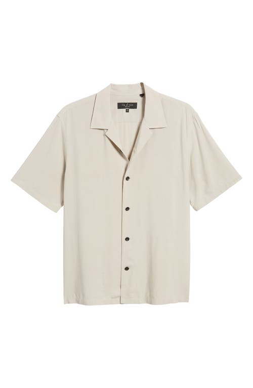 Shop Rag & Bone Avery Solid Camp Shirt In Dove