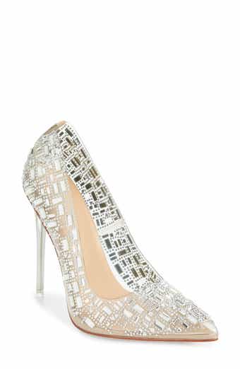 AZALEA WANG Bonnie Crystal Studded Translucent Pump (Women)