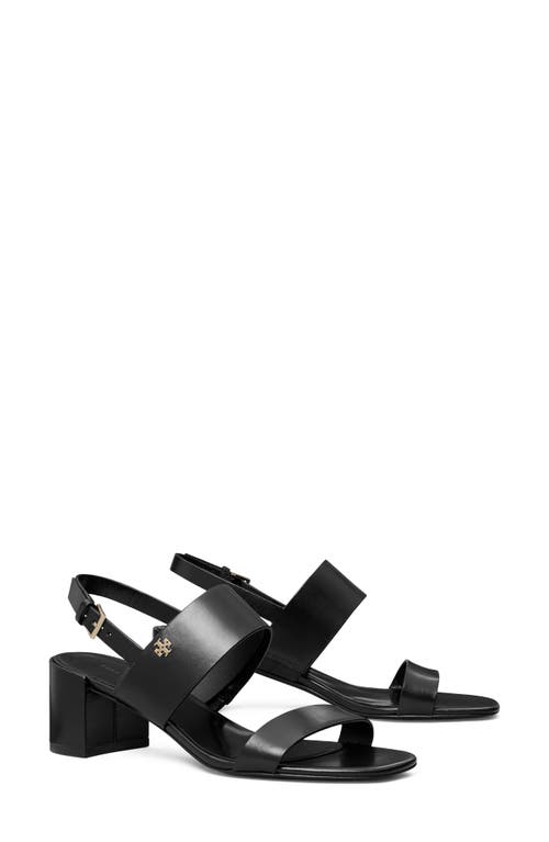 Tory Burch Double T Slingback Sandal In Perfect Black/perfect Black
