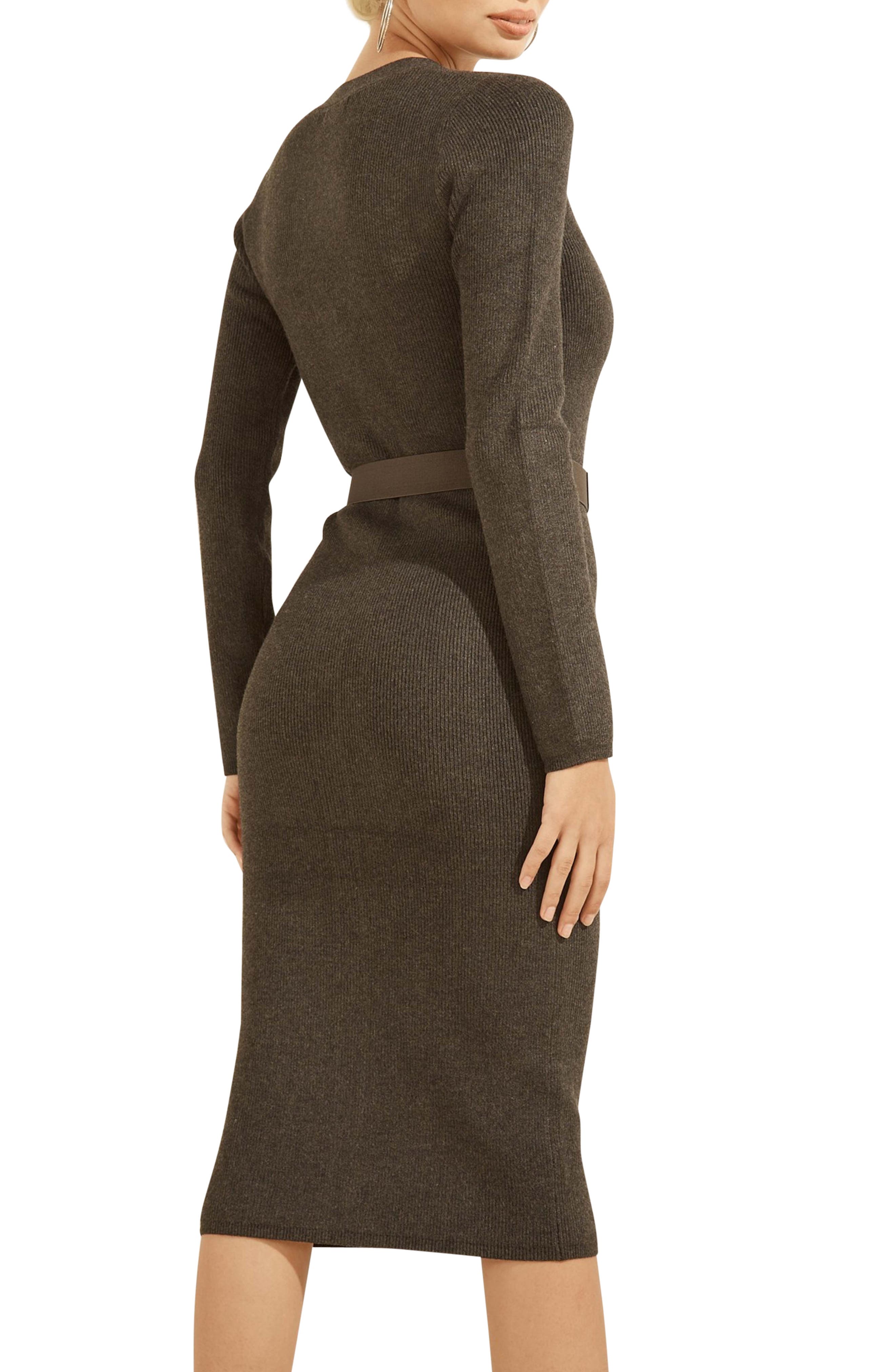 guess luis belted cardigan dress