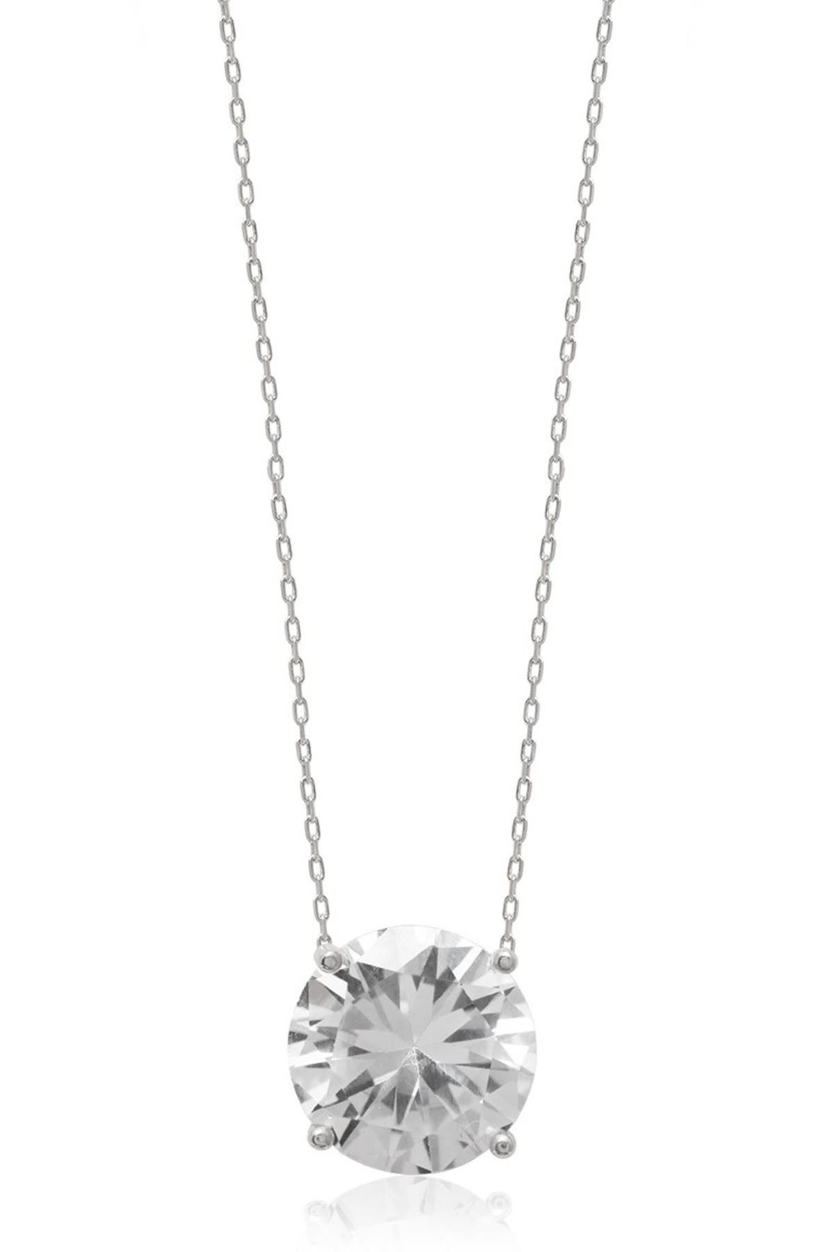 Farfetch Damen Accessoires Schmuck Halsketten Sterling silver crossover mini diamond pendant necklace 