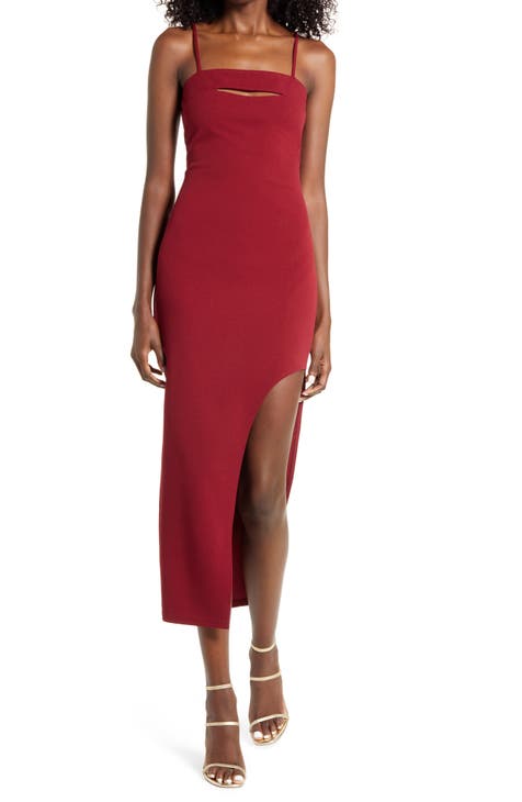 Stunned and Speechless Cutout Cocktail Midi Dress
