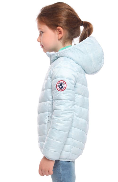 Rokka&rolla Kids' Reversible Lightweight Puffer Jacket In Baby Blue