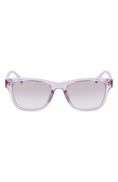 Converse Malden 52mm Rectangular Sunglasses in Crystal Infinte Lilac/Gold