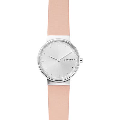 Skagen Annelie Leather Strap Watch,