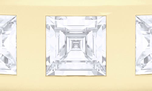 Shop Hautecarat Asscher Cut Lab Created Diamond In The Band Ring In Yellow Gold