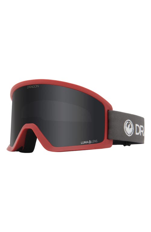 DRAGON DX3 OTG Snow Goggles with Base Lenses in Blockred Lldarksmoke