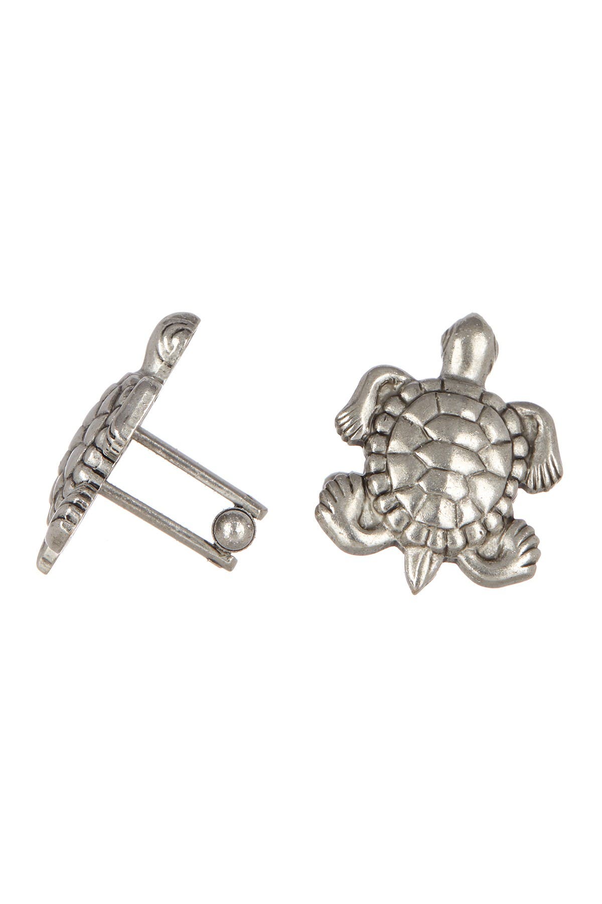 Link-up Antique Turtle Cuff Links In Silver