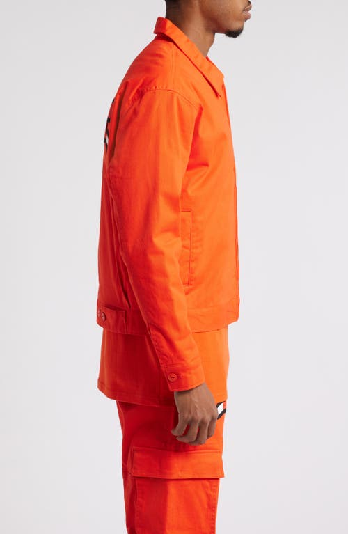 Shop Icecream Worker Jacket In Spicy Orange